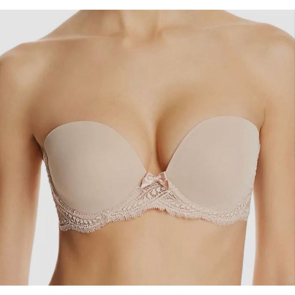 Simone Perele Eden Strapless Underwire Bra | Tan in 34D